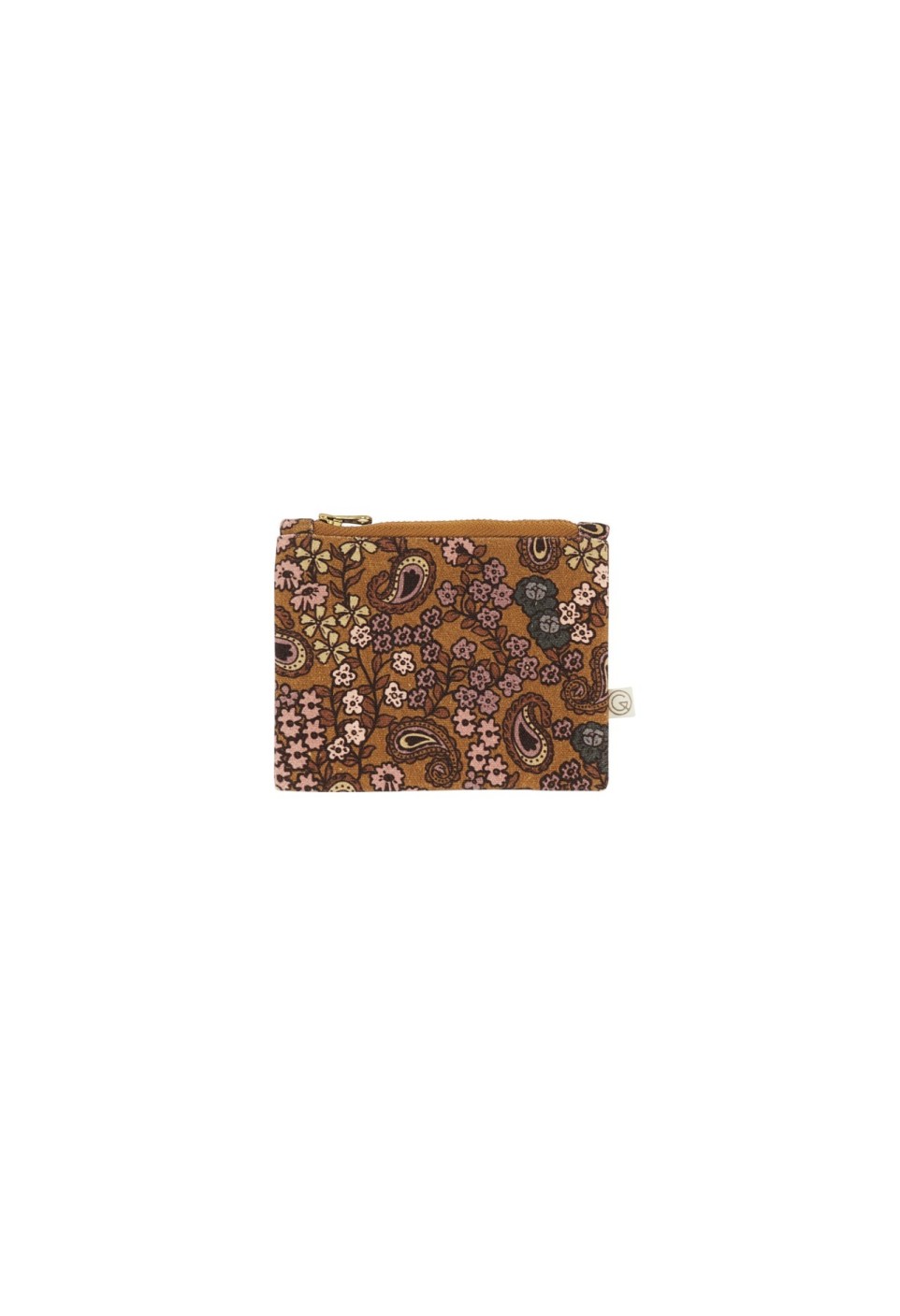 Porte-monnaie motifs arabesque ocre