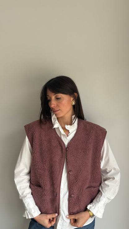 Gilet sans manche EMMA - Vieux rose