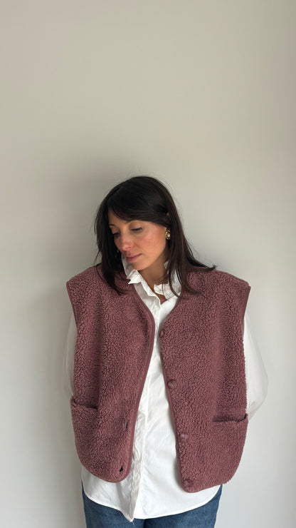Gilet sans manche EMMA - Vieux rose