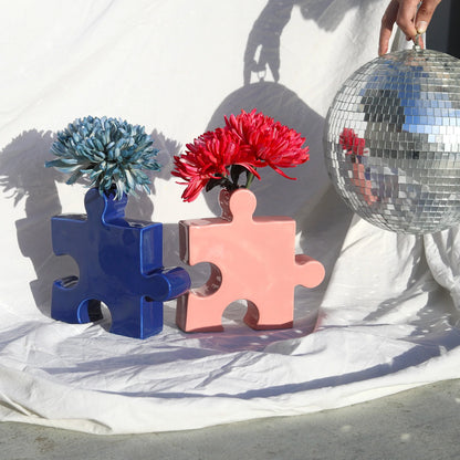 VASE PUZZLE BLEU - FLUID MARKET