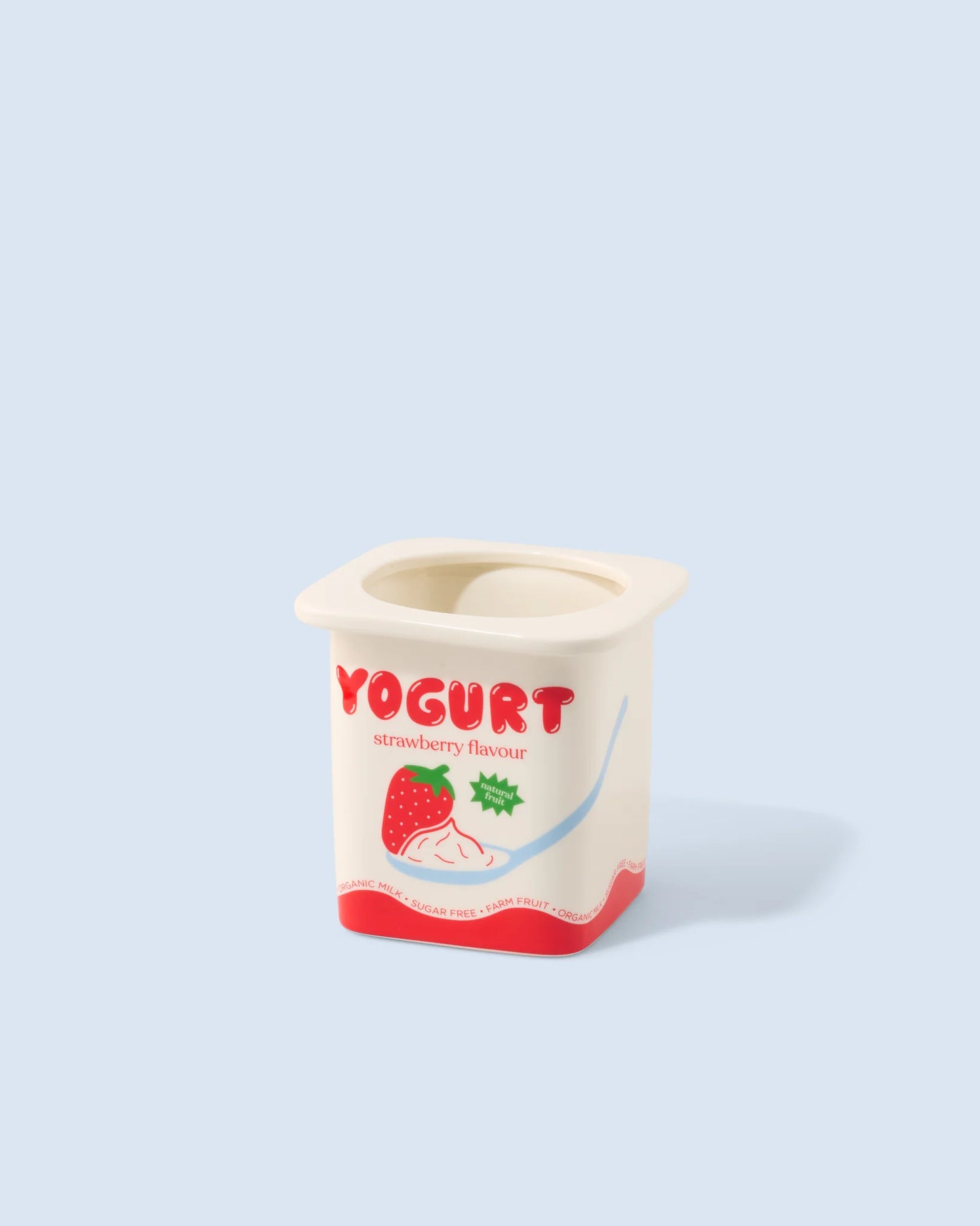 VASE CACHE POT YAOURT FRAISE - FLUID MARKET