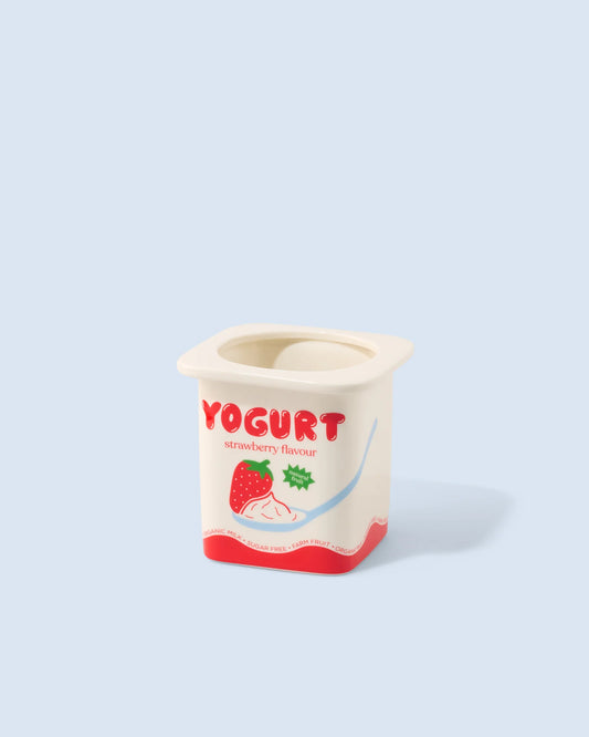 VASE CACHE POT YAOURT FRAISE - FLUID MARKET
