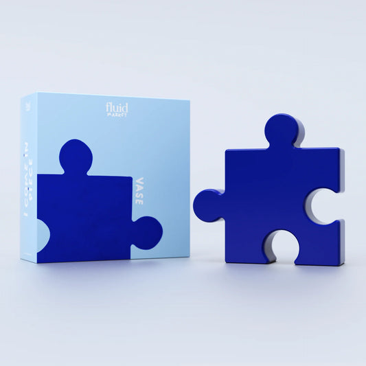 VASE PUZZLE BLEU - FLUID MARKET