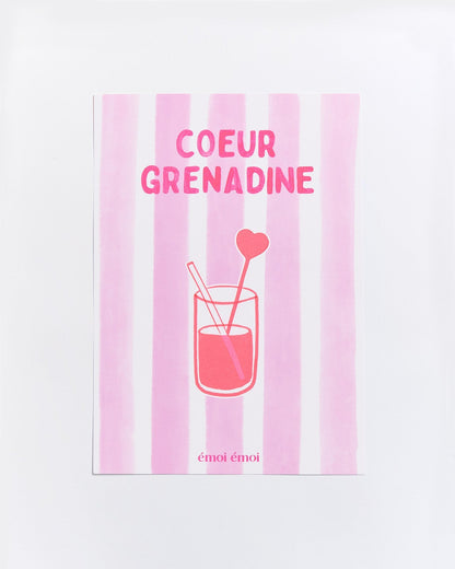 Affiche " Coeur Grenadine" - EMOI EMOI
